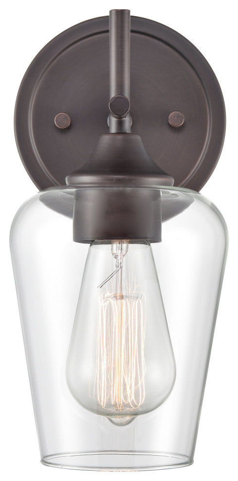 Ashford Collection 1-LIght 5" Rubbed Bronze Bathroom Wall Sconce