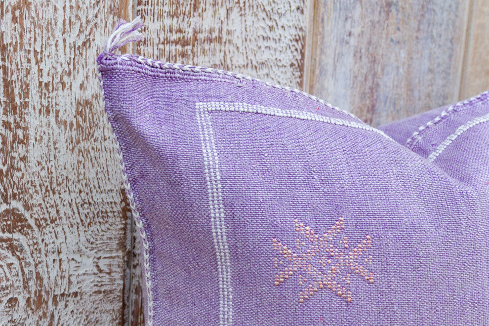 Lavender Moroccan Silk Rug Pillow