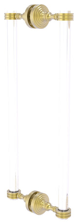 Pacific Grove 18" Dotted Accent Back to Back Shower Door Pull, Satin Brass