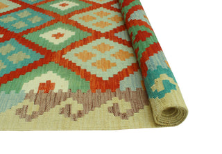 Sangat Flatweave Morris Red/Beige Rug, 6'9 x 9'9