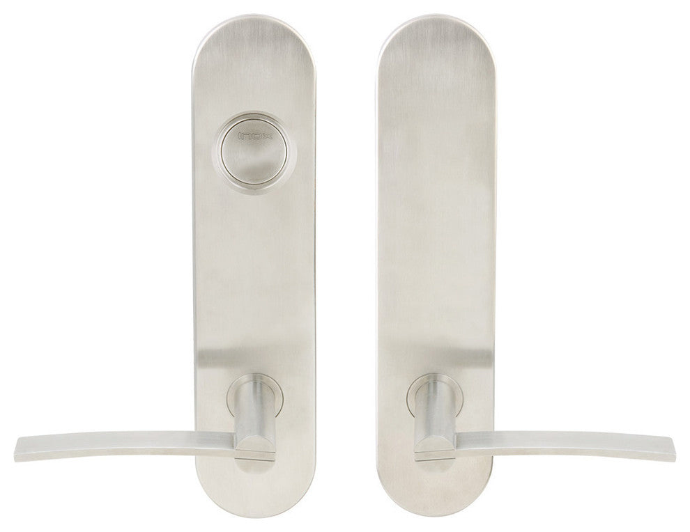 Horizon Lever, Tubular Dummy Entry With Dummy Cylinder, Satin Stainless Steel