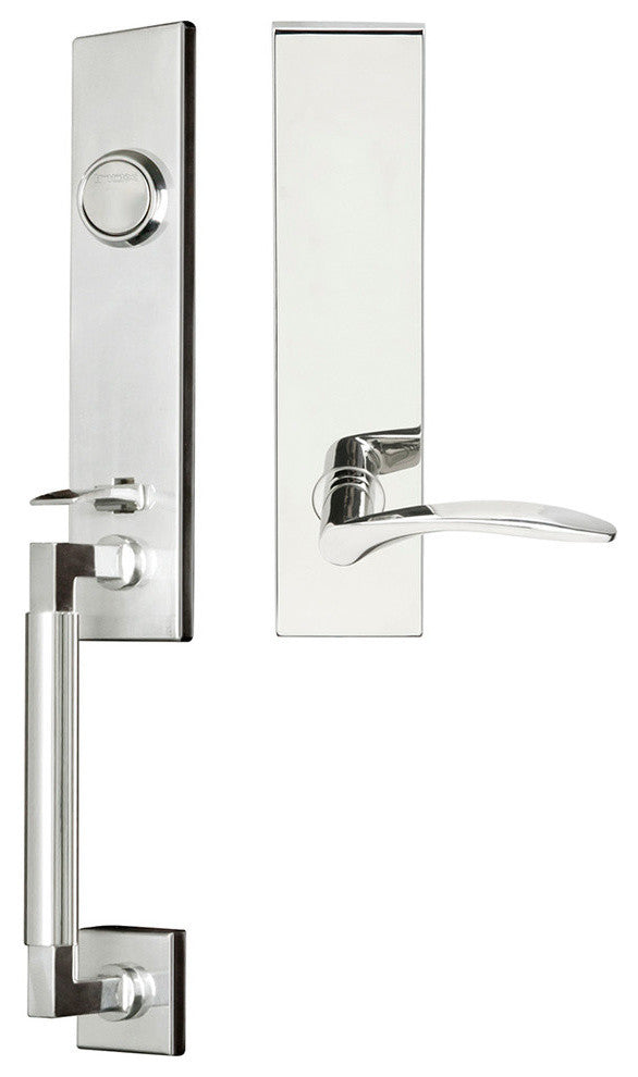 Crest Lever, Tubular Dummy Handleset, Left Hand, Polished Stainless Steel