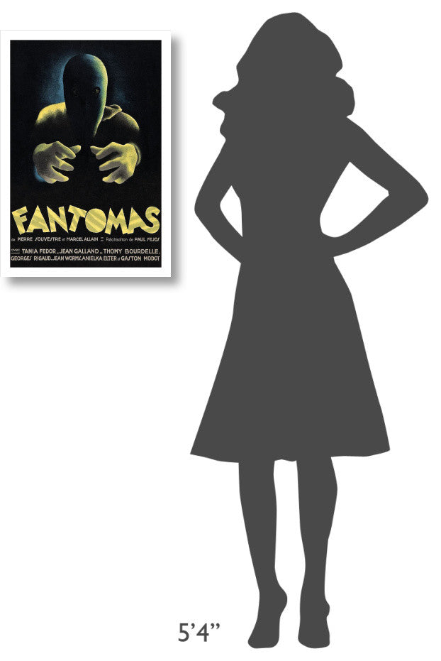 "Vintage Film Posters: Phantoms "Fantomas" Paper Print, 18"x26"