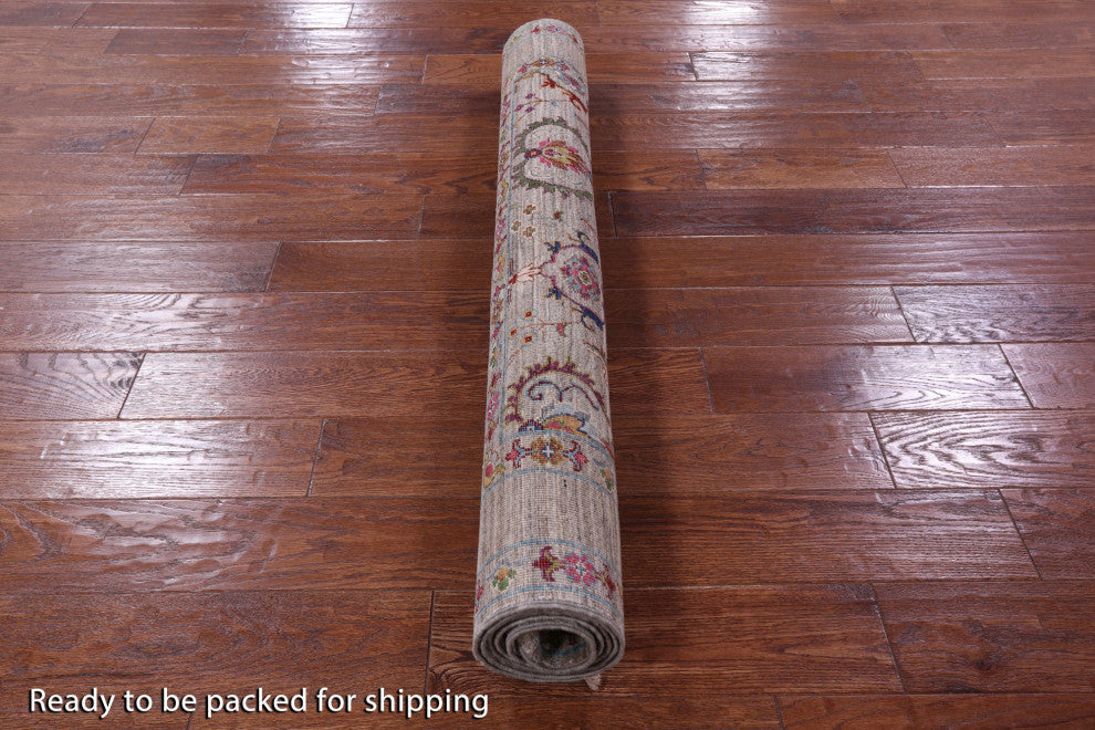 4' 1" X 6' 0" Hand Knotted Persian Tabriz Wool Rug Q9913