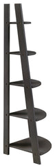 Johanna Corner Ladder Bookcase, Black