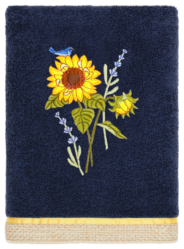 Linum Home Textiles 100% Turkish Cotton GIRASOL 3PC Embellished Towel Set