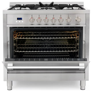 Cosmo Gas Range Pro Style Modern Stainless Steel Convection Oven