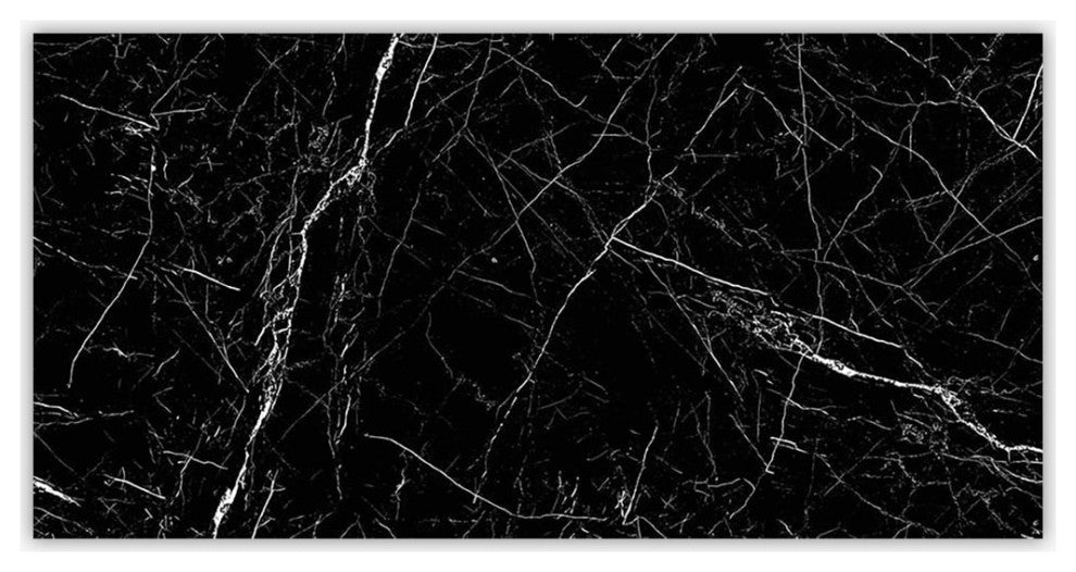 Pietra Black Polished 24x48 Porcelain Tile