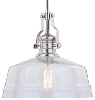 Vaxcel Lighting P0273 Beloit 1 Light 12"W Pendant - Satin Nickel