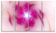 Purple Fractal Nuclear Reaction, Floral Canvas Art Print, 48"x28", 4 Panels