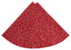 Christmas Tree Skirt With Ari Embroidered Design, 52"x52", Burgundy