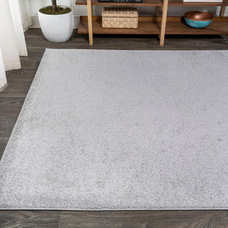 Haze Solid Low-Pile Runner Rug, Light Gray, 8 X 10