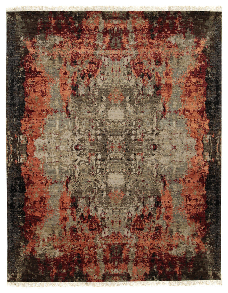 GRAY Contemporary Abstract Galaxy Area Rug