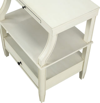 Newton Antique White Storage Nightstand
