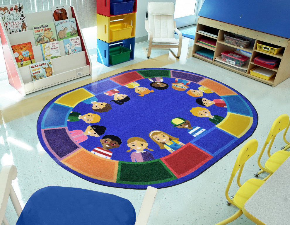 All of Us Together Rug, 7'8"x10'9" Oval