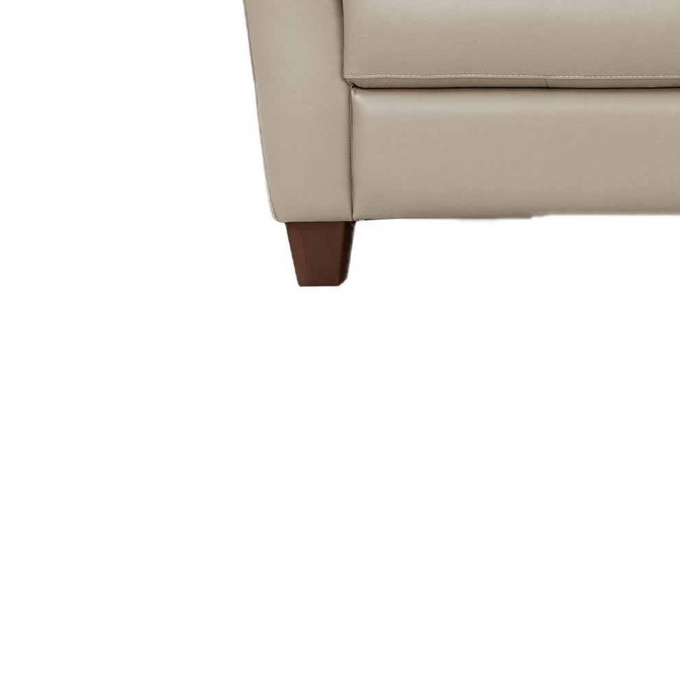 Lv01299 Sofa , Beige Leather Pacific Palisades ( 1-Piece /1Ctn