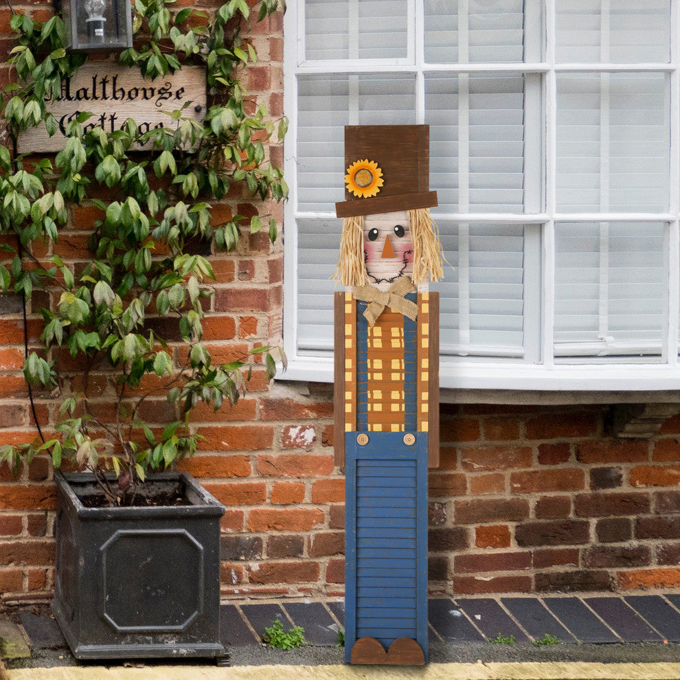 42" Wooden Scarecrow Porch Sign