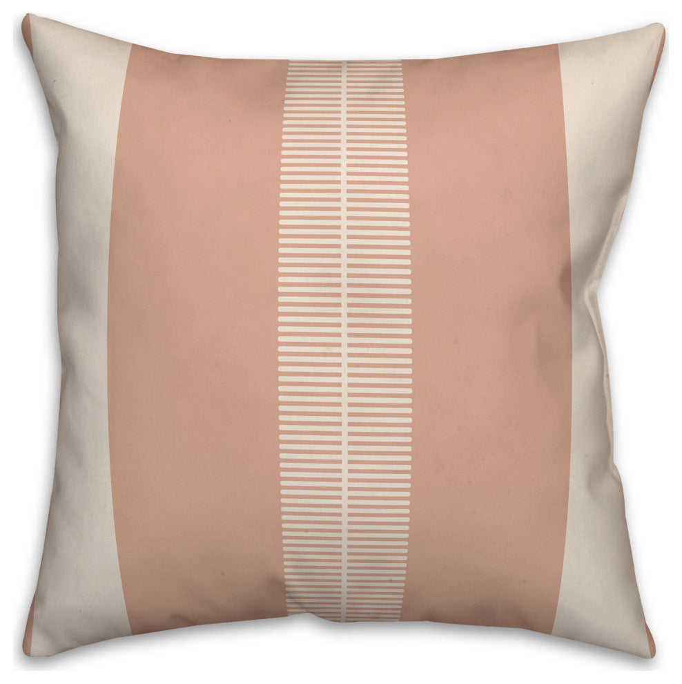 Peach Stripes Pillow 18x18 Spun Poly Pillow