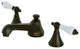 Widespread Bathroom Faucet, Brass Pop-Up, Oil Rubbed Bronze