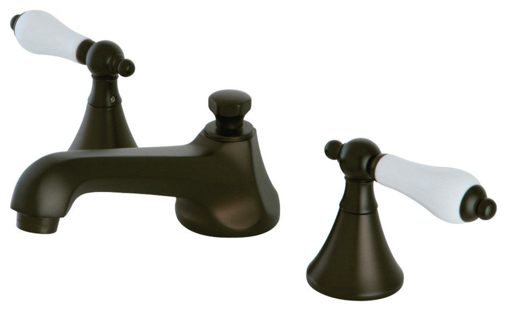 Widespread Bathroom Faucet, Brass Pop-Up, Oil Rubbed Bronze