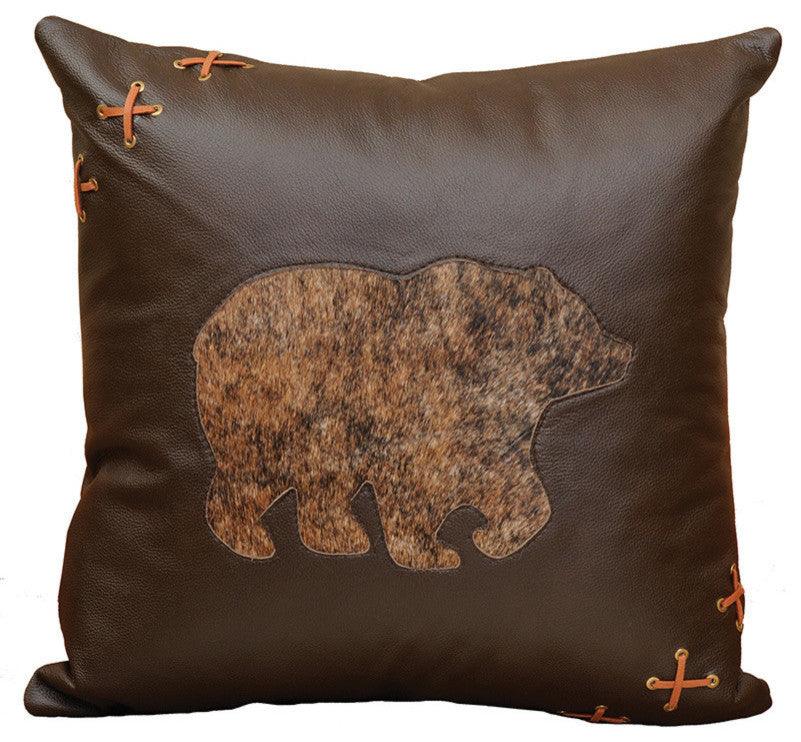 Gallop Bear Cutout Pillow, 18x18 with Fabric Back