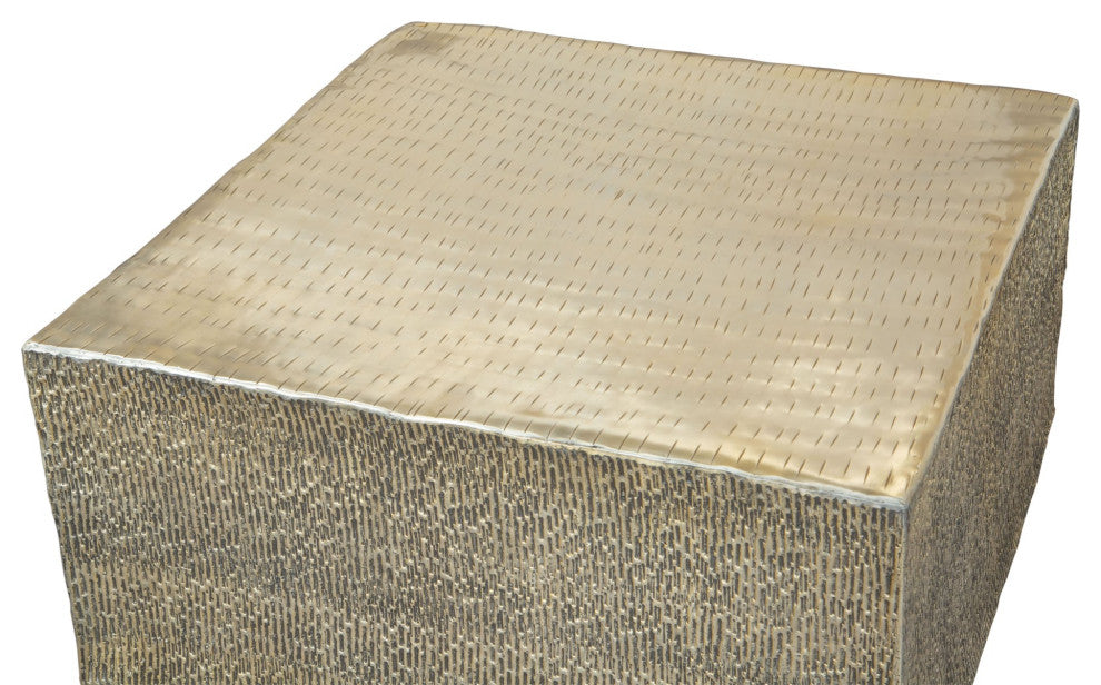 Coffee Table, Square, Aluminum, Metal, Gold, Lounge Cafe Lobby Hospitality