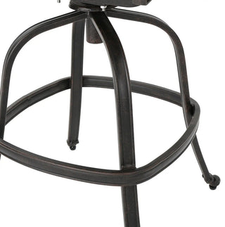 2 Pack Patio Bar Stool, Cast Aluminum Construction With Scrolled Details, Bronze