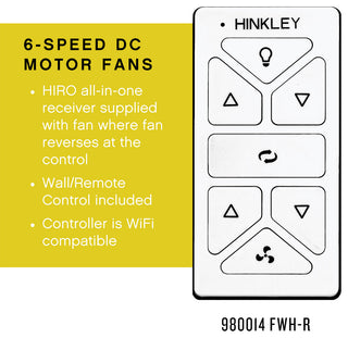 Hinkley Layton 58" Smart Fan, Matte White