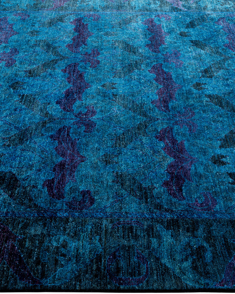 Fine Vibrance, One-of-a-Kind Hand-Knotted Area Rug Blue, 6' 1" x 8' 7"