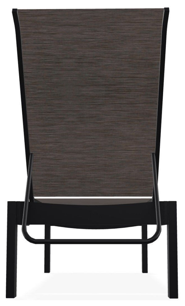 Leeward Sling Stackable Outdoor Chaise Lounge, James/Black