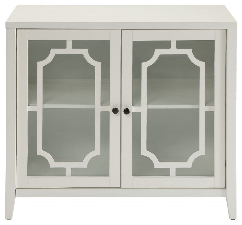 34" X 15.4" X 30" White Mdf Cabinet