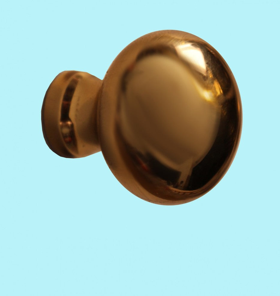 Cabinet Knob Black Solid Brass Colonial 1" Dia |