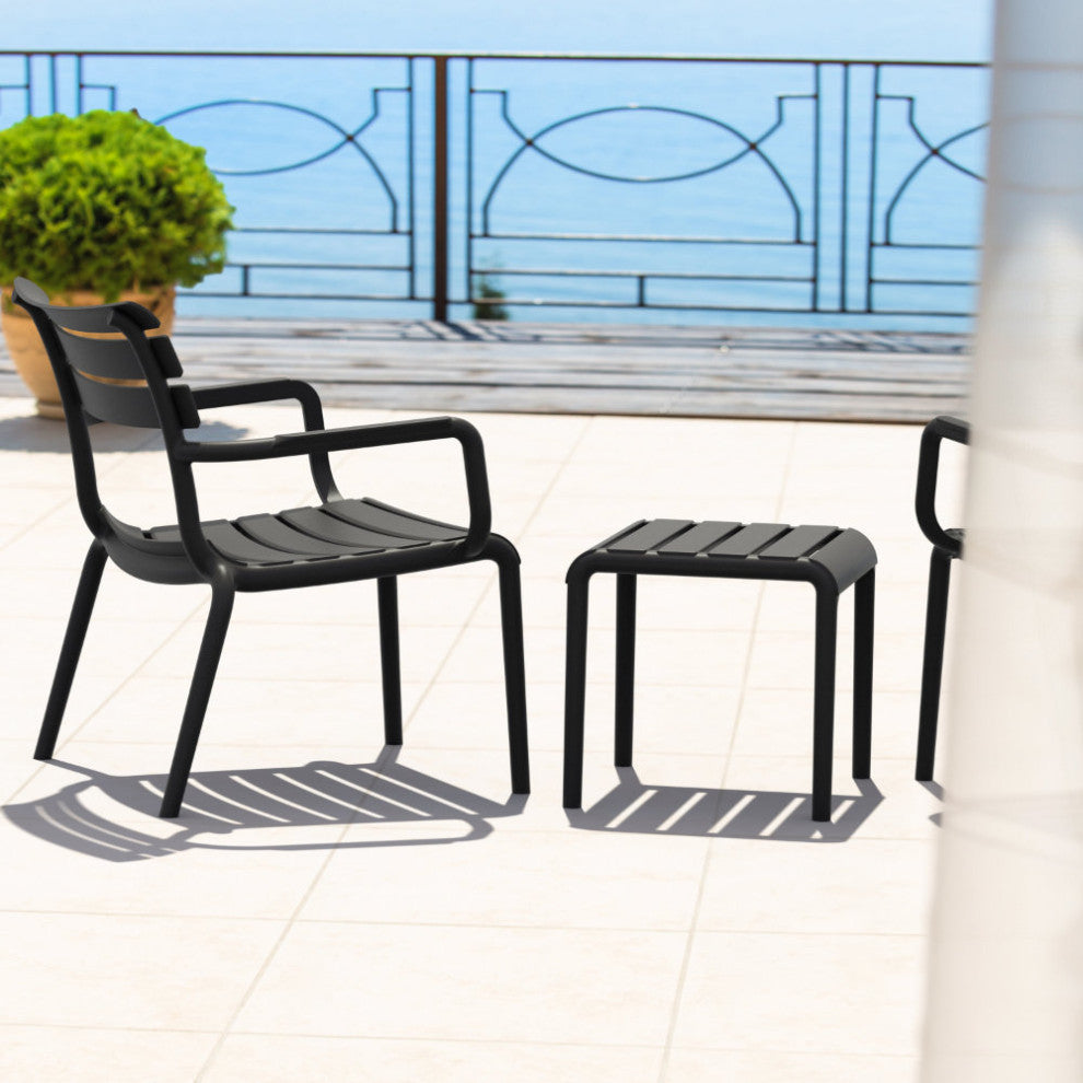 Paris Outdoor Side Table Black