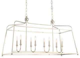 Crystorama Libby Langdon for Sylvan 8-Light Chandelier, Polished Nickel