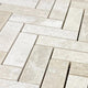Vanilla Beige 1"x3" Herringbone on 12" x 12" Mesh Mosaic Tile (10 sqft per box)