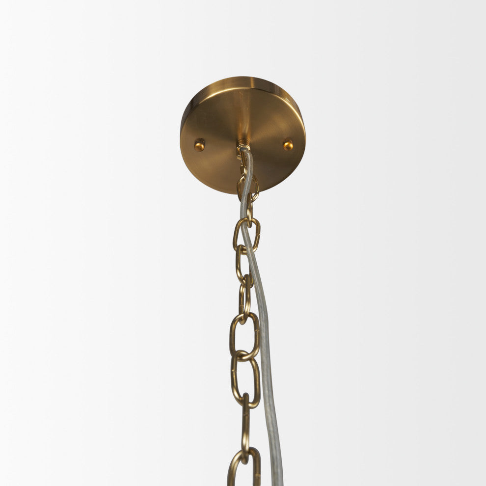 Britton Gold Metal With Clear Glass Globe 1-Light Pendant Light