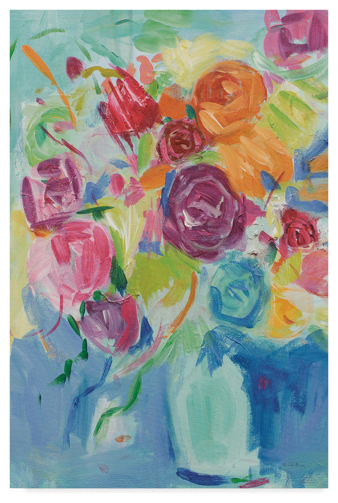 "Matisse Florals Pastel Crop" by Farida Zaman, Canvas Art, 22"x32"