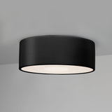 Short Round LED Flush, Carbon Matte Black