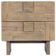 Atlantis 2-Drawer Solid Acacia Nightstand, Taupe
