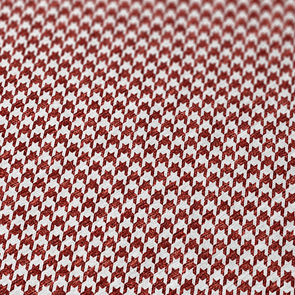 Indoor/Outdoor Hinton HN1 Red Machine Washable 8' x 8' Rug