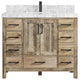 Malibu Mango 42 Single Sink Bath Vanity in Natural 2" Carrara Marble