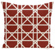 Trellis Geometric Print Pillow, Orange, 18"x18"