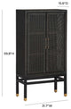 Amara Woven Rattan Wall Cabinet, Charcoal