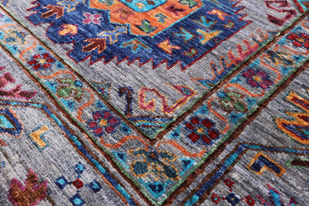 Fine Turkmen Ersari Hand Knotted Rug 8' 2" X 9' 7" Q10563