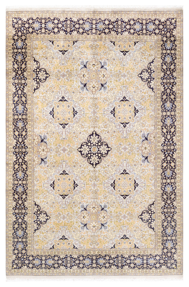 Mogul, One-of-a-Kind Hand-Knotted Area Rug Ivory, 6' 2" x 9' 2"