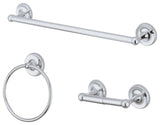 Kingston Brass 3-Piece Bathroom Accessory Set, Polished Chrome