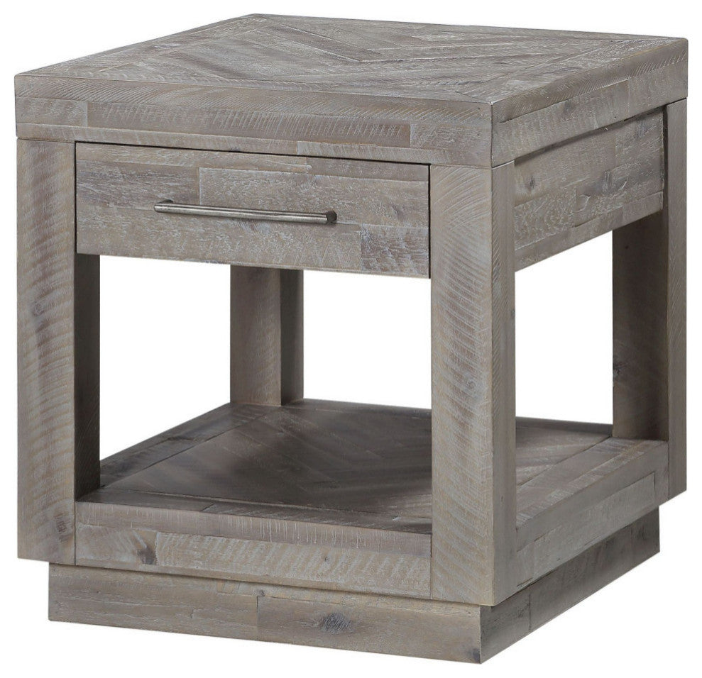 Modus Alexandra 3 Piece Rectangular Coffee, End, Console Table, Rustic Latte