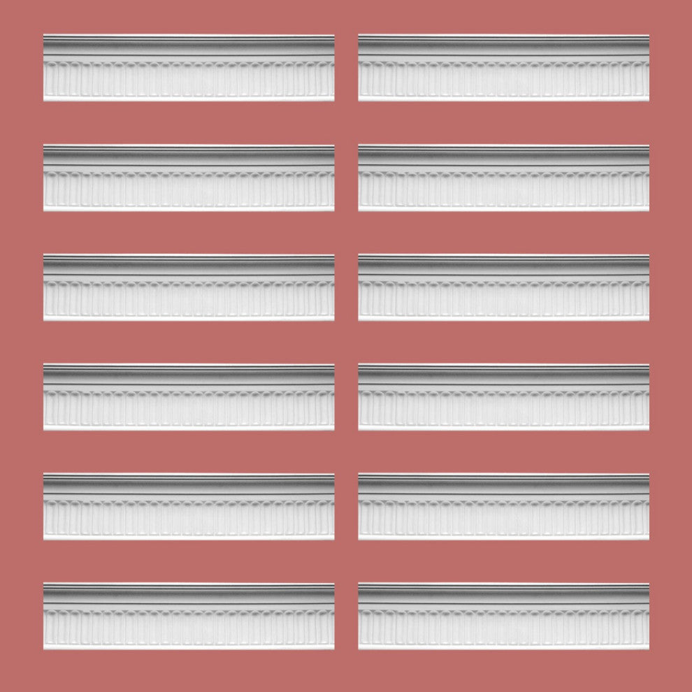 Ornate Cornice White Urethane Sommet Design 12 Pieces Totaling 994.5" Length