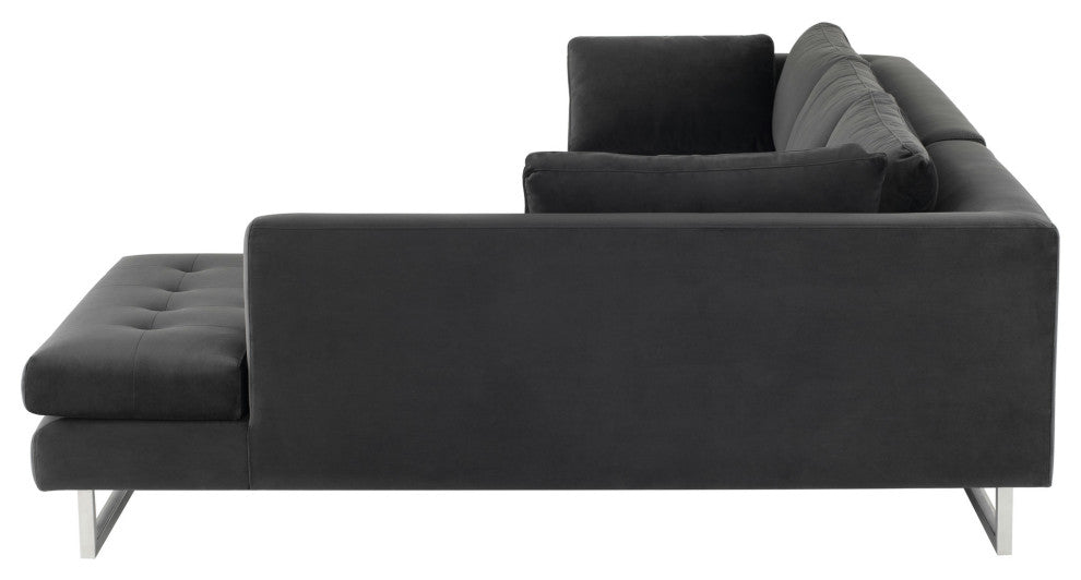 Janis Shadow Grey Fabric Sectional Sofa, HGSC386