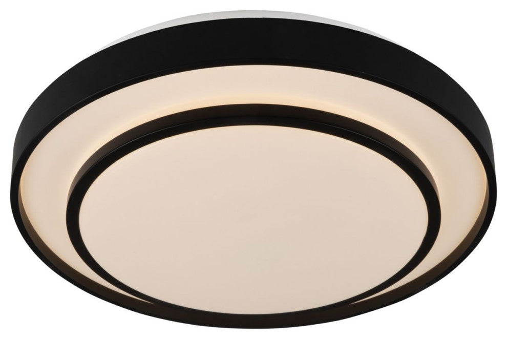 Aziza - Flush Mount - Black - 15"W